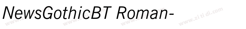 NewsGothicBT Roman字体转换